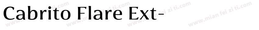 Cabrito Flare Ext字体转换
